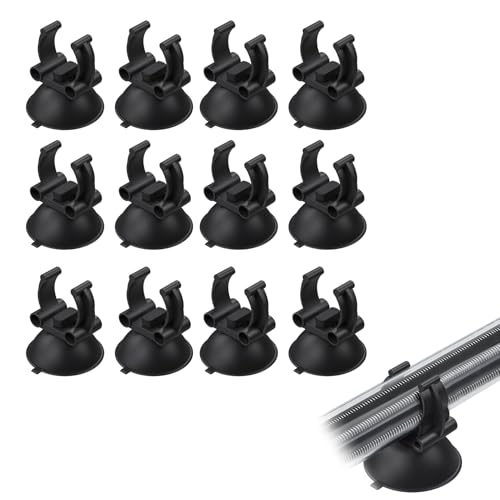 AONAYO 12 Stück Saugnäpfe Aquarium Clips,Aquarium Saugnäpfe,Saugnapf,Saugnäpfe Aquarium,Aquarium Heizer Saugnäpfe Mit 2,4 cm Clips Für Aquarien Fisch Tank Belüftung Setup,Nicht Für Airline-Schläuche von AONAYO