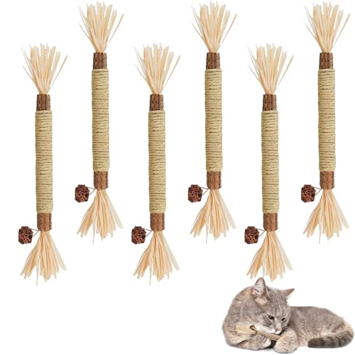 AONAYO 6 Stück 21cm Katzenminze Sticks,Katzen Zahnpflege,Katzensticks,Matatabi Stick Katze,Kausticks Für Katzen,Katzen Kaustangen,Für Katzen Zahnpflege Gegen Mundgeruch Natürlich Sicher Katzensticks AONAYO 6 Stück 21cm Katzenminze Sticks,Katzen Zahnpflege,Katzensticks,Matatabi Stick Katze,Kausticks Für Katzen,Katzen Kaustangen,Für Katzen Zahnpflege Gegen Mundgeruch Natürlich Sicher Katzensticks von AONAYO