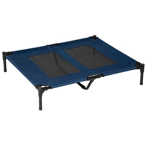 AONETIGER Hundebett Hundeliege Outdoor Katzenbett 91,5x76,2x18cm aus Metall & 600D Oxford-Gewebe in Blau für komfortablen Schlafplatz von AONETIGER