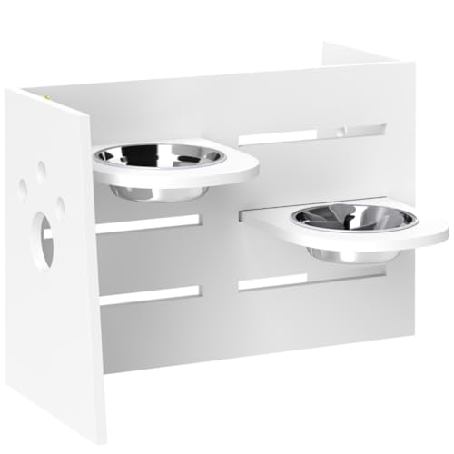 AONETIGER Hundenapf erhöht, 3 Stufen Höhenverstellbar Futternapf für Hunde mit Separatem Design, Anti-Schling-Matte, Fressnapf mit 2 Edelstahl-Schüsseln, für alle große Hunde, Weiß AONETIGER Hundenapf erhöht, 3 Stufen Höhenverstellbar Futternapf für Hunde mit Separatem Design, Anti-Schling-Matte, Fressnapf mit 2 Edelstahl-Schüsseln, für alle große Hunde, Weiß von AONETIGER