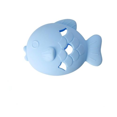 AONETIGER Katzenbehandlungspender Fischförmiges Haustier Leckerli Spender Spielzeug Slow Feeder Teether Toy Für Mundgesundheit Ãœbergewichtige Katzengewichtskontroll (blau) von AONETIGER