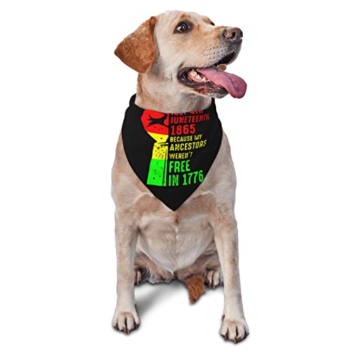 4. Juli Juneteenth 1865 Hunde-Bandanas, Haustier-Schal, dreieckiges Lätzchen, für Jungen und Mädchen, verstellbares Kopftuch, Zubehör für kleine, mittelgroße und große Welpen von AOOEDM