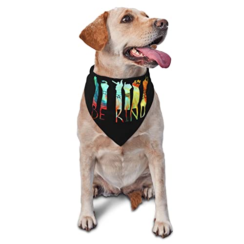 Be Kind Hunde-Bandanas, Haustier-Schal, dreieckiges Lätzchen, für Jungen und Mädchen, verstellbares Kopftuch, Zubehör für kleine, mittelgroße und große Welpen Be Kind Hunde-Bandanas, Haustier-Schal, dreieckiges Lätzchen, für Jungen und Mädchen, verstellbares Kopftuch, Zubehör für kleine, mittelgroße und große Welpen von AOOEDM