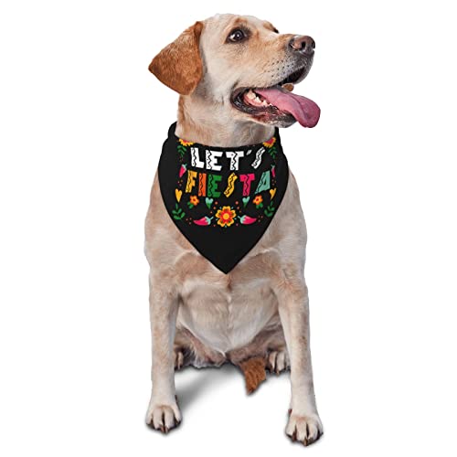 Cinco De Mayo Let's Fiesta Frühlings-Hundehalstuch für Jungen, großes Welpen-Kopftuch, verstellbares, weiches Dreiecks-Lätzchen, Zubehör für kleine, mittelgroße und große Hunde und Katzen, weiß Cinco De Mayo Let's Fiesta Frühlings-Hundehalstuch für Jungen, großes Welpen-Kopftuch, verstellbares, weiches Dreiecks-Lätzchen, Zubehör für kleine, mittelgroße und große Hunde und Katzen, weiß von AOOEDM