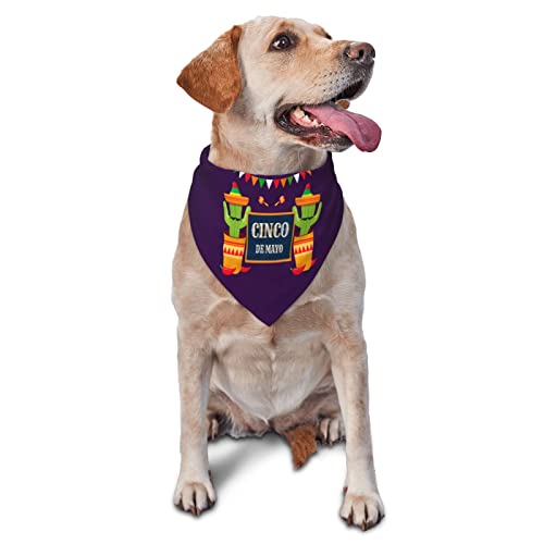 Cinco De Mayo Mexican Fiesta Spring Hunde-Bandanas für Jungen, großes Welpen-Kopftuch, verstellbare weiche Dreiecks-Lätzchen, Zubehör für kleine, mittelgroße und große Hunde, Katzen, Weiß Cinco De Mayo Mexican Fiesta Spring Hunde-Bandanas für Jungen, großes Welpen-Kopftuch, verstellbare weiche Dreiecks-Lätzchen, Zubehör für kleine, mittelgroße und große Hunde, Katzen, Weiß von AOOEDM