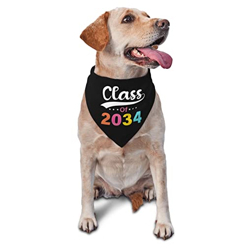 Class of 2034 Spring Hunde-Bandanas für Jungen, groß, Welpen, Kopftuch, verstellbar, weich, dreieckig, Lätzchen, Zubehör für kleine, mittelgroße und große Hunde, Katzen, Weiß Class of 2034 Spring Hunde-Bandanas für Jungen, groß, Welpen, Kopftuch, verstellbar, weich, dreieckig, Lätzchen, Zubehör für kleine, mittelgroße und große Hunde, Katzen, Weiß von AOOEDM