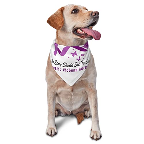 End & Stop Domestic Violence Frühlings-Hundehalstuch für Jungen, großes Welpen-Kopftuch, verstellbares, weiches Dreiecks-Lätzchen, Zubehör für kleine, mittelgroße und große Hunde und Katzen von AOOEDM