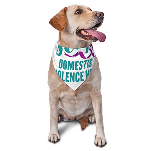 End & Stop Domestic Violence Frühlings-Hundehalstuch für Mädchen, großer Haustierschal, verstellbare, weiche Dreiecks-Lätzchen, Zubehör für kleine, mittelgroße und große Hunde und Katzen von AOOEDM