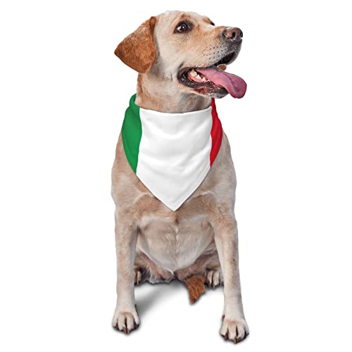 Frühlings-Hundehalstuch mit Italien-Flagge, für Jungen, große Welpen, Kopftuch, verstellbar, weich, dreieckig, Lätzchen, Zubehör für kleine, mittelgroße und große Hunde, Katzen, Weiß Frühlings-Hundehalstuch mit Italien-Flagge, für Jungen, große Welpen, Kopftuch, verstellbar, weich, dreieckig, Lätzchen, Zubehör für kleine, mittelgroße und große Hunde, Katzen, Weiß von AOOEDM