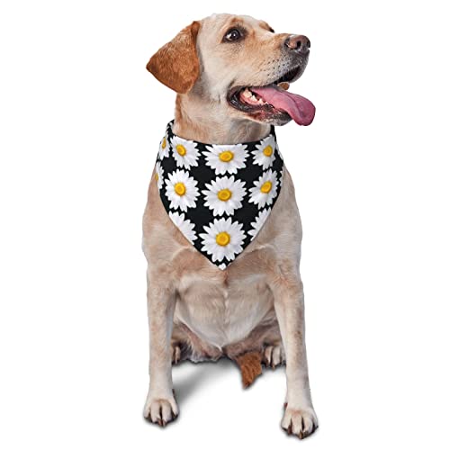 Gänseblümchen-Blumen-Hundehalstuch, Haustier-Schal, dreieckiges Lätzchen, für Jungen und Mädchen, verstellbares Kopftuch, Zubehör für kleine, mittelgroße und große Welpen Gänseblümchen-Blumen-Hundehalstuch, Haustier-Schal, dreieckiges Lätzchen, für Jungen und Mädchen, verstellbares Kopftuch, Zubehör für kleine, mittelgroße und große Welpen von AOOEDM
