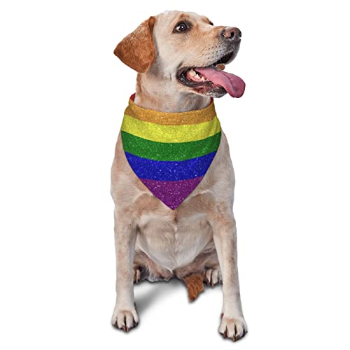 Gay Pride Regenbogen-Flagge, Frühlings-Hundehalstuch, für Jungen, große Welpen, Kopftuch, verstellbare, weiche Dreiecks-Lätzchen, Zubehör für kleine, mittelgroße und große Hunde, Katzen, Weiß Gay Pride Regenbogen-Flagge, Frühlings-Hundehalstuch, für Jungen, große Welpen, Kopftuch, verstellbare, weiche Dreiecks-Lätzchen, Zubehör für kleine, mittelgroße und große Hunde, Katzen, Weiß von AOOEDM