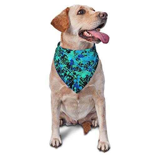Glow in Dark Splatter Neon Spring Hunde-Bandanas für Jungen, großes Welpen-Kopftuch, verstellbare, weiche Dreiecks-Lätzchen, Zubehör für kleine, mittelgroße und große Hunde, Katzen, Weiß Glow in Dark Splatter Neon Spring Hunde-Bandanas für Jungen, großes Welpen-Kopftuch, verstellbare, weiche Dreiecks-Lätzchen, Zubehör für kleine, mittelgroße und große Hunde, Katzen, Weiß von AOOEDM