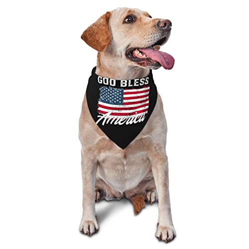 God Bless America Hunde-Bandanas, Haustier-Schal, dreieckiges Lätzchen, Katzen, verstellbares Kopftuch, Zubehör für kleine, mittelgroße und große Welpen von AOOEDM