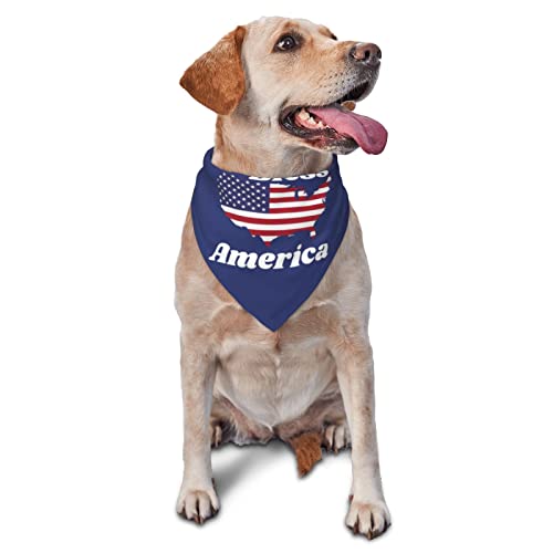 God Bless America Patriotic USA Sommer-Hundehalstuch für Jungen, großes Welpen-Kopftuch, verstellbares, weiches Dreiecks-Lätzchen, Zubehör für kleine, mittelgroße und große Hunde und Katzen von AOOEDM