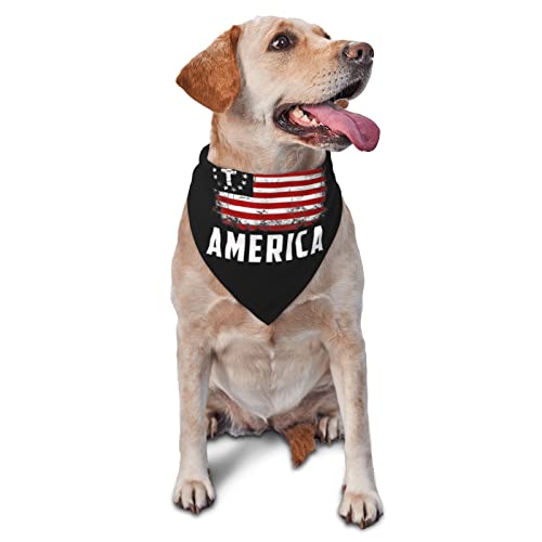 God Bless America Patriotic USA Sommer-Hundehalstuch für Mädchen, großes Welpen-Kopftuch, verstellbares, weiches Dreiecks-Lätzchen, Zubehör für kleine, mittelgroße und große Hunde und Katzen von AOOEDM