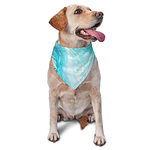 Gold Marmor Abstraktes Blau und Wellen Frühlings-Hundehalstuch für Jungen, großes Welpen-Kopftuch, verstellbares, weiches Dreiecks-Lätzchen, Zubehör für kleine, mittelgroße und große Hunde, Katzen, W Gold Marmor Abstraktes Blau und Wellen Frühlings-Hundehalstuch für Jungen, großes Welpen-Kopftuch, verstellbares, weiches Dreiecks-Lätzchen, Zubehör für kleine, mittelgroße und große Hunde, Katzen, W von AOOEDM