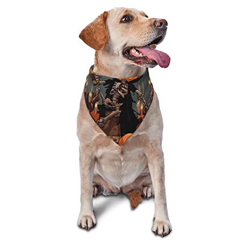 Halloween-Hexe, Flamingo-Kürbis-Skelett, Sackleinen, Frühlings-Hundehalstücher, Mädchen, großes Welpen-Kopftuch, verstellbare, weiche Dreiecks-Lätzchen, Zubehör für kleine, mittelgroße und große Hund Halloween-Hexe, Flamingo-Kürbis-Skelett, Sackleinen, Frühlings-Hundehalstücher, Mädchen, großes Welpen-Kopftuch, verstellbare, weiche Dreiecks-Lätzchen, Zubehör für kleine, mittelgroße und große Hund von AOOEDM