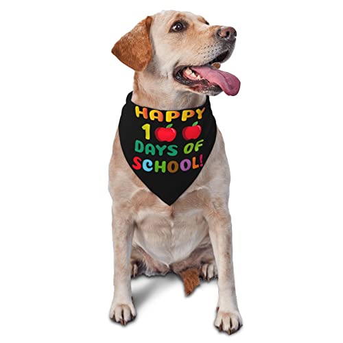 Happy 100 Days of School Hunde-Bandanas, Haustier-Schal, dreieckiges Lätzchen, für Jungen und Mädchen, verstellbares Kopftuch, Zubehör für kleine, mittelgroße und große Welpen Happy 100 Days of School Hunde-Bandanas, Haustier-Schal, dreieckiges Lätzchen, für Jungen und Mädchen, verstellbares Kopftuch, Zubehör für kleine, mittelgroße und große Welpen von AOOEDM