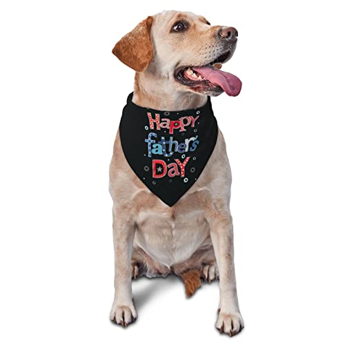 Happy Father's Day Hunde-Bandanas, Haustier-Schal, dreieckiges Lätzchen, Katzen, verstellbares Kopftuch, Zubehör für kleine, mittelgroße und große Welpen Happy Father's Day Hunde-Bandanas, Haustier-Schal, dreieckiges Lätzchen, Katzen, verstellbares Kopftuch, Zubehör für kleine, mittelgroße und große Welpen von AOOEDM
