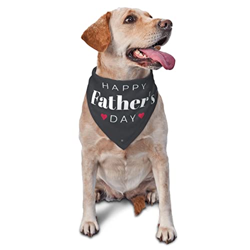 Happy Father's Day Hunde-Bandanas, Haustier-Schal, dreieckiges Lätzchen, für Jungen und Mädchen, verstellbares Kopftuch, Zubehör für kleine, mittelgroße und große Welpen Happy Father's Day Hunde-Bandanas, Haustier-Schal, dreieckiges Lätzchen, für Jungen und Mädchen, verstellbares Kopftuch, Zubehör für kleine, mittelgroße und große Welpen von AOOEDM