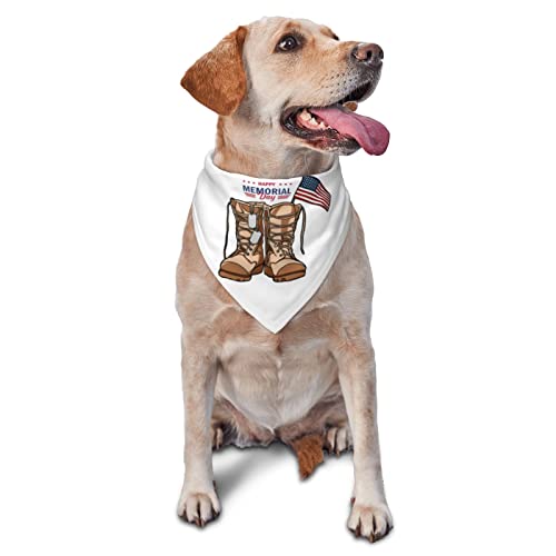 Happy Memorial Day Frühlings-Hundehalstuch für Jungen, großes Welpen-Kopftuch, verstellbares weiches Dreiecks-Lätzchen, Zubehör für kleine, mittelgroße und große Hunde, Katzen, Weiß Happy Memorial Day Frühlings-Hundehalstuch für Jungen, großes Welpen-Kopftuch, verstellbares weiches Dreiecks-Lätzchen, Zubehör für kleine, mittelgroße und große Hunde, Katzen, Weiß von AOOEDM
