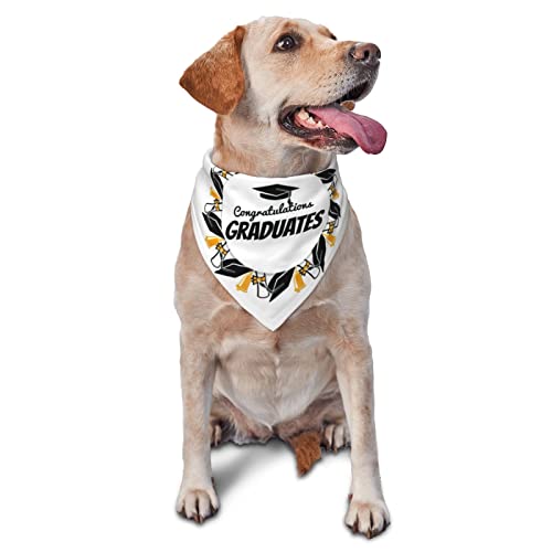 Herzlichen Glückwunsch zum Abschluss, Hunde-Bandanas, Haustier-Schal, Dreiecks-Lätzchen, Katzen, verstellbares Kopftuch, Zubehör für kleine, mittelgroße und große Welpen Herzlichen Glückwunsch zum Abschluss, Hunde-Bandanas, Haustier-Schal, Dreiecks-Lätzchen, Katzen, verstellbares Kopftuch, Zubehör für kleine, mittelgroße und große Welpen von AOOEDM