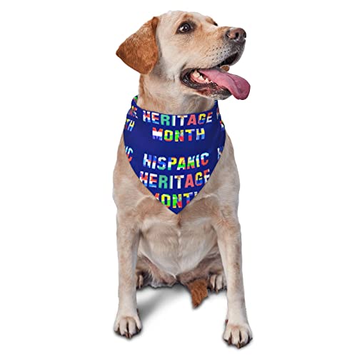 Hispanic Heritage Month Sommer-Hundehalstuch für Jungen, großes Welpen-Kopftuch, verstellbares, weiches Dreiecks-Lätzchen, Zubehör für kleine, mittelgroße und große Welpen und Katzen von AOOEDM