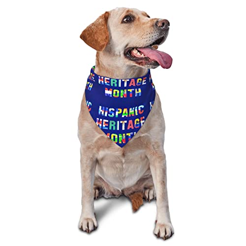Hispanic Heritage Month Sommer-Hundehalstuch für Jungen, großes Welpen-Kopftuch, verstellbares, weiches Dreiecks-Lätzchen, Zubehör für kleine, mittelgroße und große Welpen und Katzen Hispanic Heritage Month Sommer-Hundehalstuch für Jungen, großes Welpen-Kopftuch, verstellbares, weiches Dreiecks-Lätzchen, Zubehör für kleine, mittelgroße und große Welpen und Katzen von AOOEDM