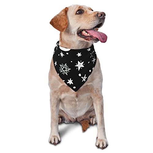 Hunde-Bandanas mit Mond und Sternen, Haustier-Schal, dreieckiges Lätzchen, Katzen, verstellbares Kopftuch, Zubehör für kleine, mittelgroße und große Welpen Hunde-Bandanas mit Mond und Sternen, Haustier-Schal, dreieckiges Lätzchen, Katzen, verstellbares Kopftuch, Zubehör für kleine, mittelgroße und große Welpen von AOOEDM
