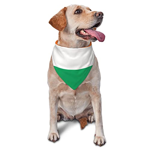 Hunde-Bandanas mit irischer Flagge, Frühling, für Jungen, große Welpen, Kopftuch, verstellbar, weich, dreieckig, Lätzchen, Zubehör für kleine, mittelgroße und große Hunde, Katzen, Weiß von AOOEDM