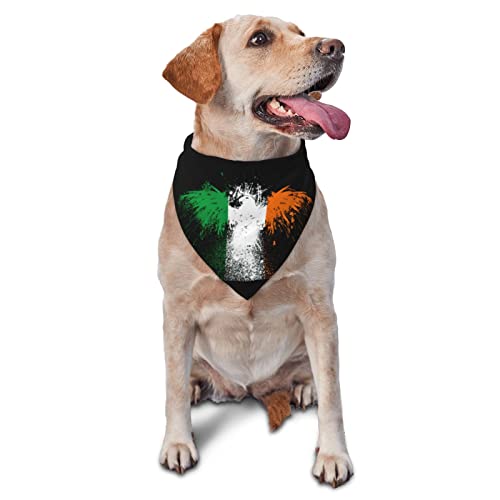 Hunde-Bandanas mit irischer Flagge, Frühling, für Jungen, große Welpen, Kopftuch, verstellbar, weich, dreieckig, Lätzchen, Zubehör für kleine, mittelgroße und große Hunde, Katzen, Weiß Hunde-Bandanas mit irischer Flagge, Frühling, für Jungen, große Welpen, Kopftuch, verstellbar, weich, dreieckig, Lätzchen, Zubehör für kleine, mittelgroße und große Hunde, Katzen, Weiß von AOOEDM