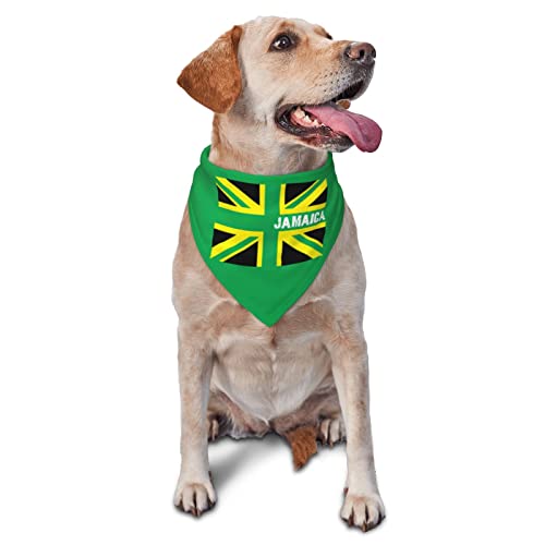 Hundehalstuch mit Jamaika-Flagge, jamaikanisches Frühlingsmuster, für Jungen, große Welpen, Kopftuch, verstellbar, weich, dreieckig, Lätzchen, Zubehör für kleine, mittelgroße und große Hunde, Katzen, Hundehalstuch mit Jamaika-Flagge, jamaikanisches Frühlingsmuster, für Jungen, große Welpen, Kopftuch, verstellbar, weich, dreieckig, Lätzchen, Zubehör für kleine, mittelgroße und große Hunde, Katzen, von AOOEDM