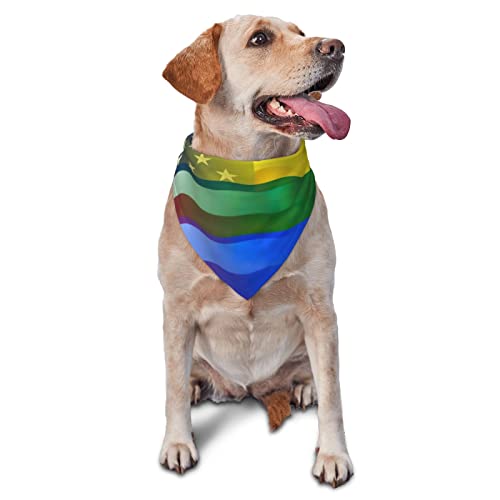 LGBT-Regenbogenflagge, Frühlings-Hundehalstuch, für Jungen, große Welpen, Kopftuch, verstellbar, weich, dreieckig, Lätzchen, Zubehör für kleine, mittelgroße und große Hunde, Katzen, Weiß LGBT-Regenbogenflagge, Frühlings-Hundehalstuch, für Jungen, große Welpen, Kopftuch, verstellbar, weich, dreieckig, Lätzchen, Zubehör für kleine, mittelgroße und große Hunde, Katzen, Weiß von AOOEDM