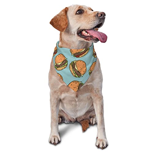 Lustige Hamburger-Cheeseburger-Frühlings-Hundehalstücher für Jungen, große Haustierschals, verstellbare, weiche Dreiecks-Lätzchen, Zubehör für kleine, mittelgroße und große Hunde und Katzen Lustige Hamburger-Cheeseburger-Frühlings-Hundehalstücher für Jungen, große Haustierschals, verstellbare, weiche Dreiecks-Lätzchen, Zubehör für kleine, mittelgroße und große Hunde und Katzen von AOOEDM