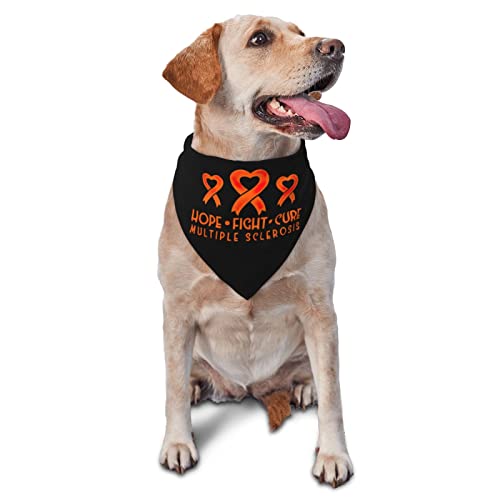 Multiple Sklerose Ms Awareness Hunde-Bandanas, Haustier-Schal, dreieckiges Lätzchen, Katzen, verstellbares Kopftuch, Zubehör für kleine, mittelgroße und große Welpen von AOOEDM