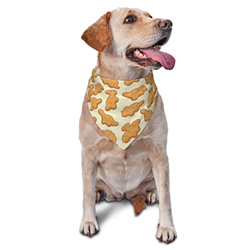Niedliche Dinosaurier-Hühnernuggets, Sommer-Hundehalstücher, für Jungen, große Haustierschals, verstellbare, weiche Dreiecks-Lätzchen, Zubehör für kleine, mittelgroße und große Welpenkatzen Niedliche Dinosaurier-Hühnernuggets, Sommer-Hundehalstücher, für Jungen, große Haustierschals, verstellbare, weiche Dreiecks-Lätzchen, Zubehör für kleine, mittelgroße und große Welpenkatzen von AOOEDM