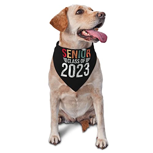 Senior Class of 2023 Hunde-Bandanas, Haustier-Schal, dreieckiges Lätzchen, Katzen, verstellbares Kopftuch, Zubehör für kleine, mittelgroße und große Welpen von AOOEDM