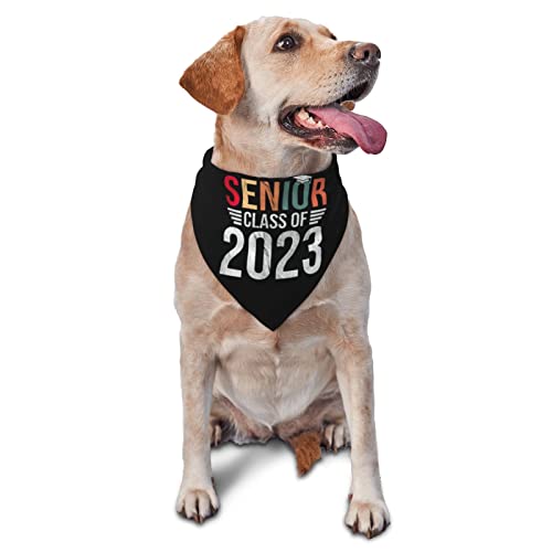 Senior Class of 2023 Hunde-Bandanas, Haustier-Schal, dreieckiges Lätzchen, Katzen, verstellbares Kopftuch, Zubehör für kleine, mittelgroße und große Welpen von AOOEDM