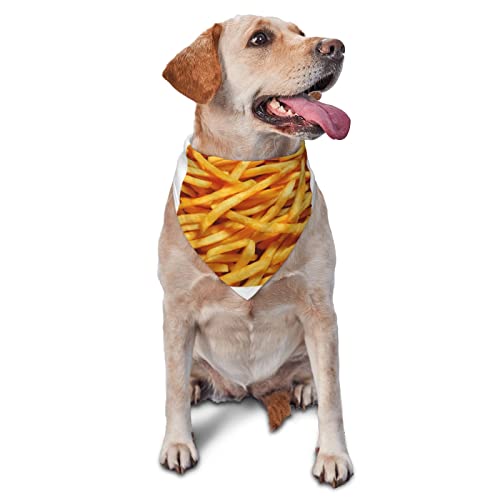 Süßes Sommer-Hundehalstuch mit Pommes-Frites-Muster, für Mädchen, große Haustierschals, verstellbare weiche Dreiecks-Lätzchen, Zubehör für kleine, mittelgroße und große Welpenkatzen Süßes Sommer-Hundehalstuch mit Pommes-Frites-Muster, für Mädchen, große Haustierschals, verstellbare weiche Dreiecks-Lätzchen, Zubehör für kleine, mittelgroße und große Welpenkatzen von AOOEDM