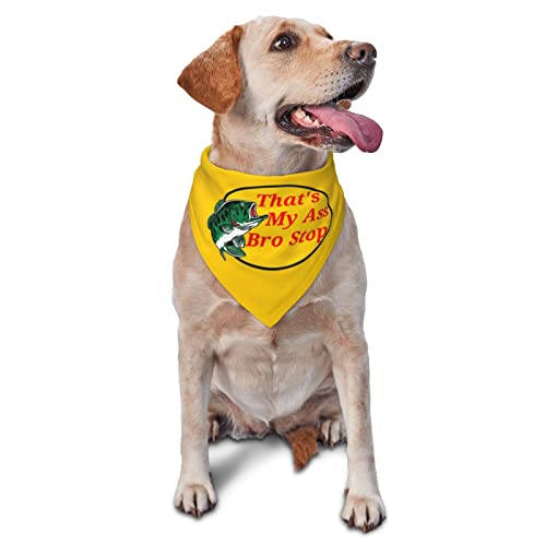 That's My Ass Bro Stop Fishing Frühlings-Hundehalstuch für Jungen, großes Welpen-Kopftuch, verstellbares, weiches Dreiecks-Lätzchen, Zubehör für kleine, mittelgroße und große Hunde, Katzen, Weiß That's My Ass Bro Stop Fishing Frühlings-Hundehalstuch für Jungen, großes Welpen-Kopftuch, verstellbares, weiches Dreiecks-Lätzchen, Zubehör für kleine, mittelgroße und große Hunde, Katzen, Weiß von AOOEDM