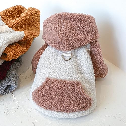 AOOOWER Haustierkleidung Warmes Fleece Sweatshirts Gebürstet Hundezubehör Accessoires Süßes Kleines Hoodie Gebürstet von AOOOWER