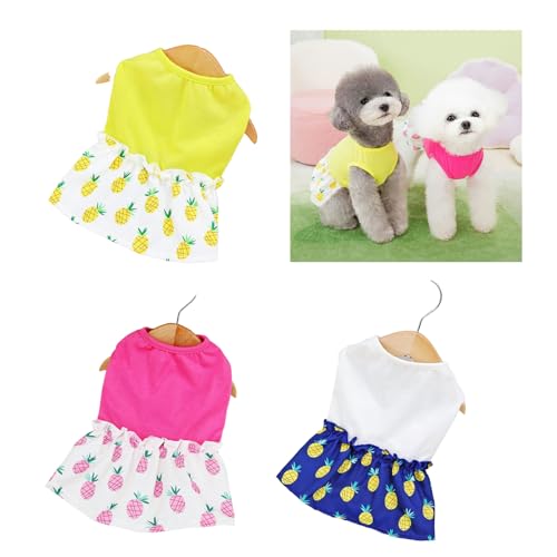 AOOOWER Mädchenhundkleid Hochzeit Kostüm Kleidung Geburtstagskleider Welpen Strandkleid Urlaub Party Kostüme Tierkleider Für Große Hunde von AOOOWER