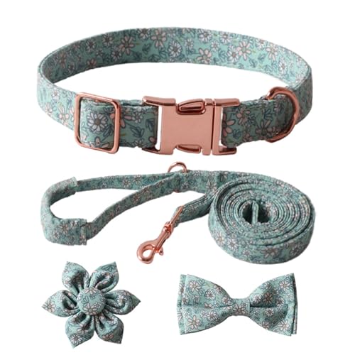 AOOOWER Modehundkragen+Leine+Krawatten Set Mit Bunten Blumendruckbogen Perfekt Für Haustiere Publikum Mädchen Für Große Hunde Tuch AOOOWER Modehundkragen+Leine+Krawatten Set Mit Bunten Blumendruckbogen Perfekt Für Haustiere Publikum Mädchen Für Große Hunde Tuch von AOOOWER