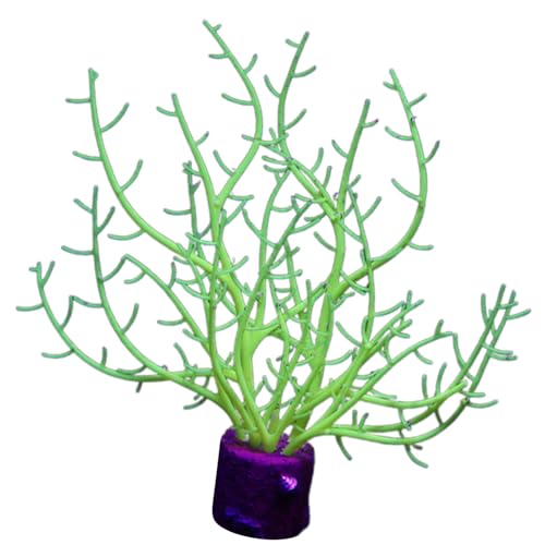 Aquarium-Dekoration, leuchtet im Dunkeln, bunte Korallen, Silikon, Lebensraum, Ornament für Zuhause und Büro Aquarium-Dekoration, leuchtet im Dunkeln, bunte Korallen, Silikon, Lebensraum, Ornament für Zuhause und Büro von AOOOWER