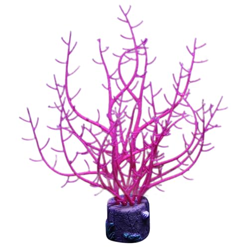 Aquarium-Dekoration, leuchtet im Dunkeln, bunte Korallen, Silikon, Lebensraum, Ornament für Zuhause und Büro Aquarium-Dekoration, leuchtet im Dunkeln, bunte Korallen, Silikon, Lebensraum, Ornament für Zuhause und Büro von AOOOWER