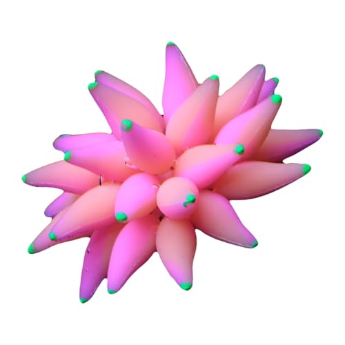 Aquarium-Dekoration, leuchtet im Dunkeln, bunte Korallen, Silikon, Lebensraum, Ornament für Zuhause und Büro Aquarium-Dekoration, leuchtet im Dunkeln, bunte Korallen, Silikon, Lebensraum, Ornament für Zuhause und Büro von AOOOWER