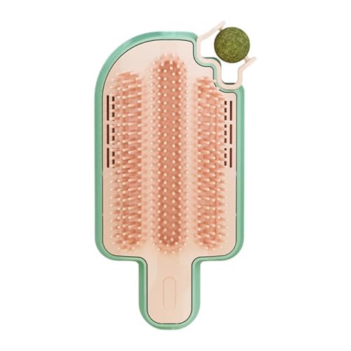 Katzenmassage Pinsel Set Einstellbare Wandmontage Eiscreme Form Der Tierpflegerzeug Haarsammler Cream Cats Kratzer von AOOOWER