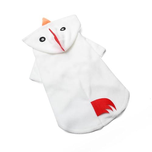 Kreative Hühnerformhunde Katzen Bekleidung Weiches Stoff Warmes Kostüm Für Haustier Halloween Party Dressing Mode Kleidung Atmungsaktives Haustierkostüm von AOOOWER