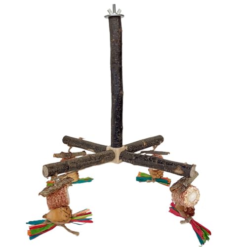 Kreative Vogelstange zum Schleifen von Vögeln, natürlicher Ständer für Papageien, Kratzer, Käfig, Spielzeug, Schleifen, Kratzer, Sitzstange Kreative Vogelstange zum Schleifen von Vögeln, natürlicher Ständer für Papageien, Kratzer, Käfig, Spielzeug, Schleifen, Kratzer, Sitzstange von AOOOWER