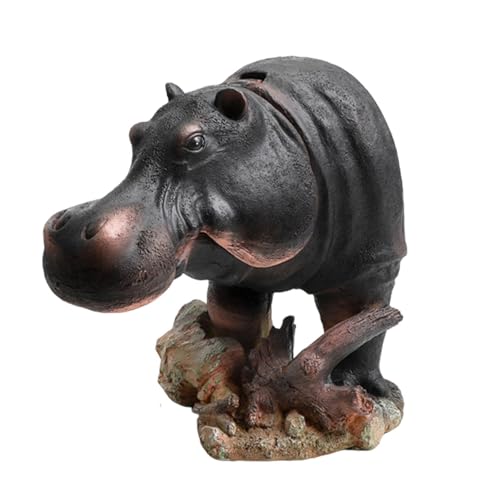 Nilpferd-Skulptur, dekoratives Nilpferd-Aquarium, Landschaftsbau-Zubehör für Familienaquarien und Büro-Aquarien Nilpferd-Skulptur, dekoratives Nilpferd-Aquarium, Landschaftsbau-Zubehör für Familienaquarien und Büro-Aquarien von AOOOWER